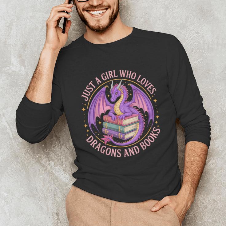 Just A Girl Who Loves Dragons And Books Fantasy Dragon Unisex Long Sleeve T-Shirt