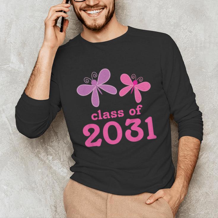 Kids Class Of 2031 Kindergarten Girls Graduation T-Shirt Unisex Long Sleeve T-Shirt