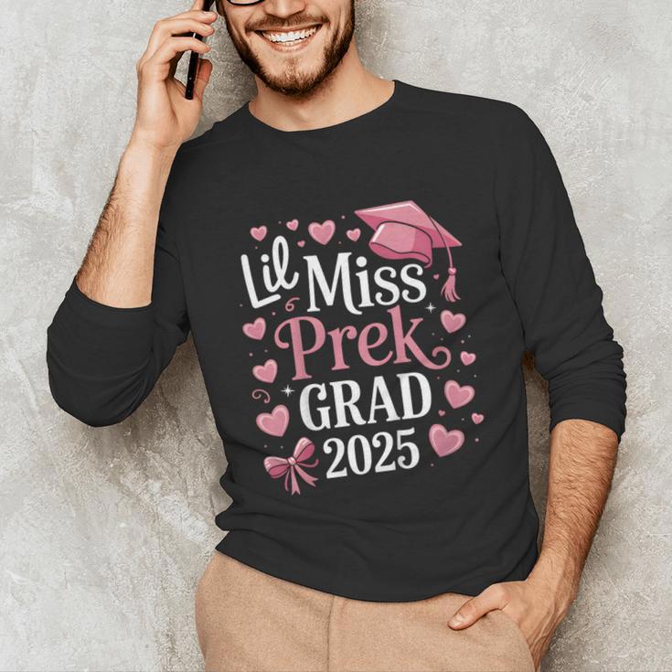 Kids Little Miss Pre-K Grad 2025 Preschool Girls Prek Graduation Unisex Long Sleeve T-Shirt
