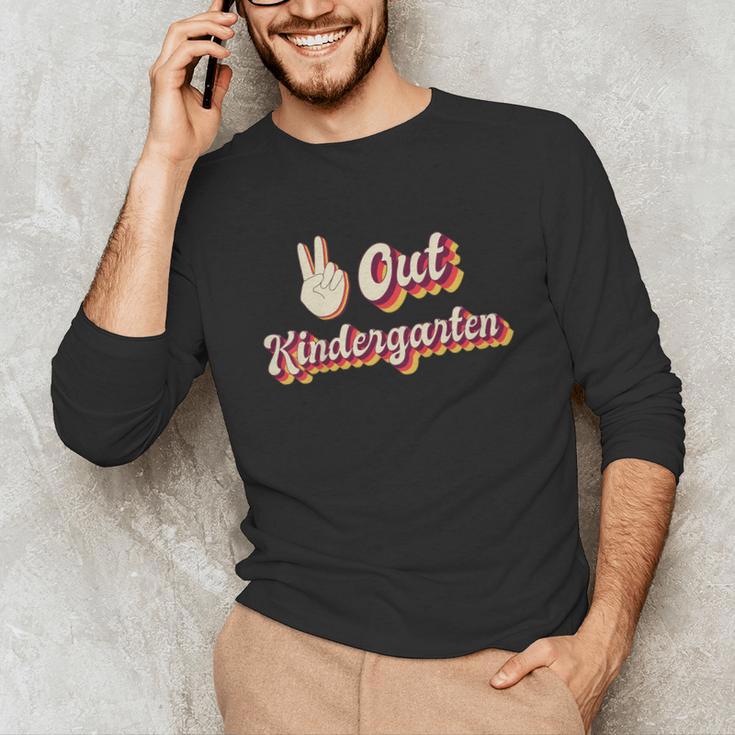 Kids Peace Out Kindergarten Graduation Kindergarten Graduate Unisex Long Sleeve T-Shirt
