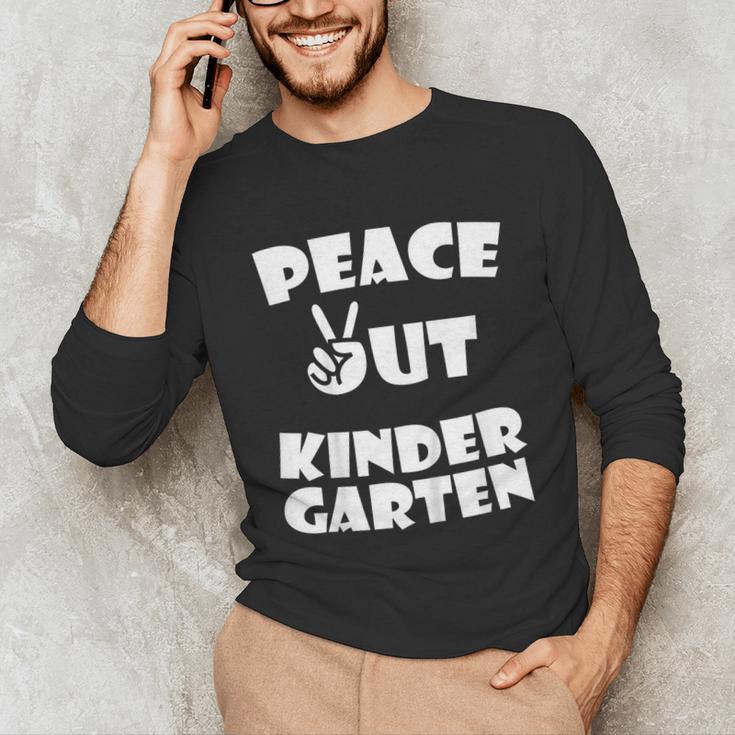 Kids Peace Out Kindergarten For Graduation Unisex Long Sleeve T-Shirt