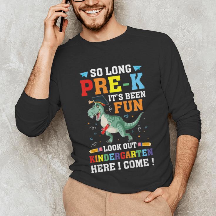 Kids So Long Pre-K Preschool Graduation Kindergarten Here I Come Unisex Long Sleeve T-Shirt