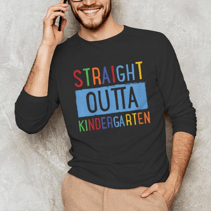 Kids STRAIGHT OUTTA KINDERGARTEN T-SHIRT FUNNY GRADUATION GIFT Unisex Long Sleeve T-Shirt