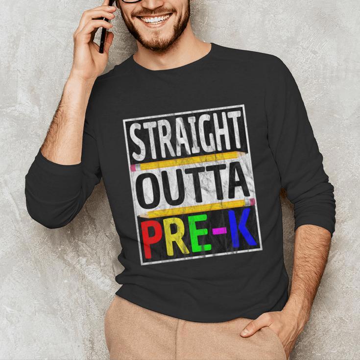 Kids Straight Outta Pre-K Graduation Unisex Long Sleeve T-Shirt