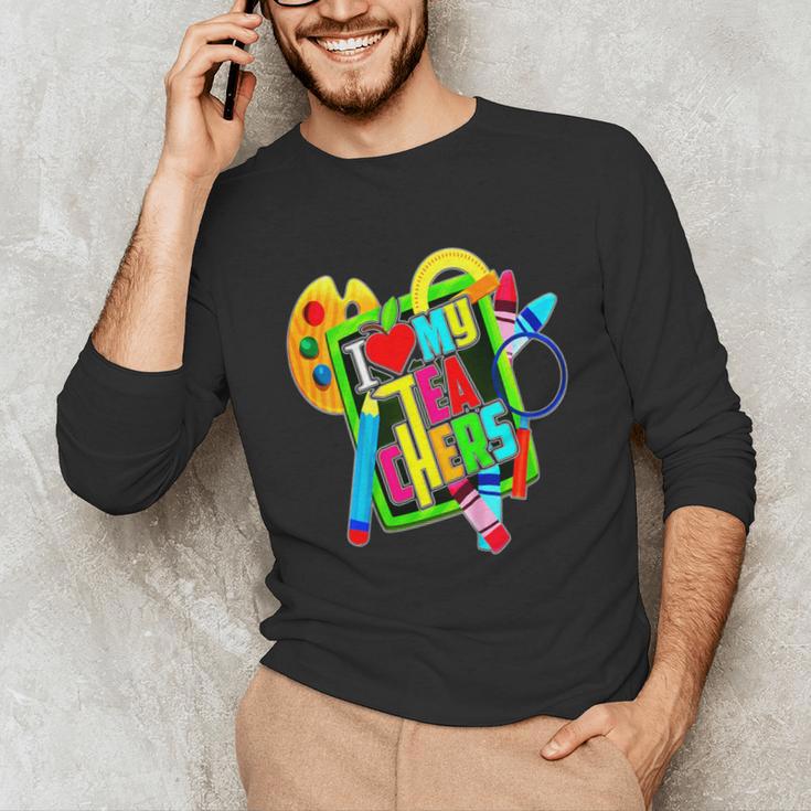 Kids Teens Graduation I Heart My Teachers I Love My Teachers Unisex Long Sleeve T-Shirt