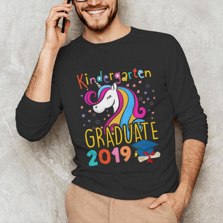 Kids Unicorn Kindergarten Graduation Graduate Shirt Unisex Long Sleeve T-Shirt