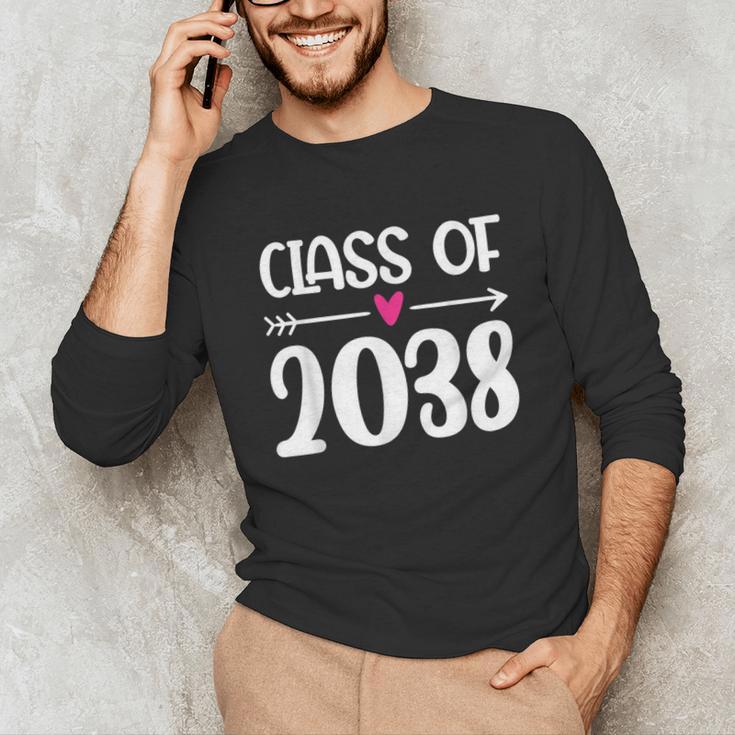 Kindergarten Class Of 2038 First Day School Graduation Girls Unisex Long Sleeve T-Shirt
