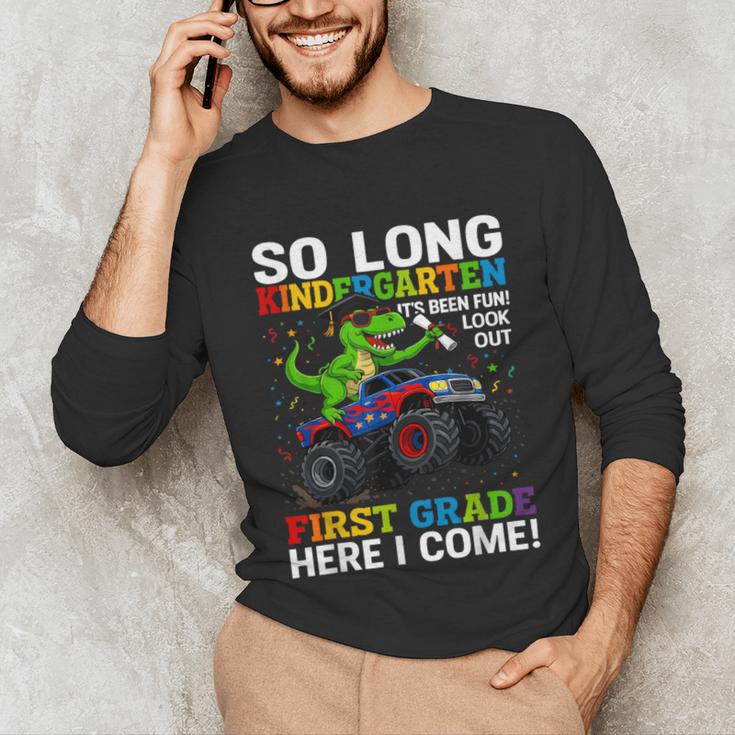 Kindergarten Graduate 2025 Kindergarten Graduation Dino Trex Unisex Long Sleeve T-Shirt