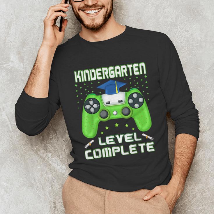 Kindergarten Graduation Level Complete Gamer Class 2024 Kids Unisex Long Sleeve T-Shirt