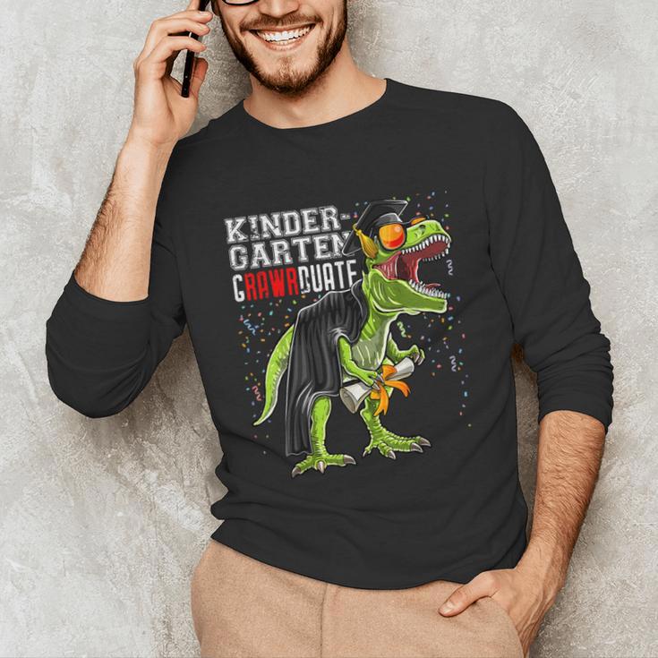 Kindergarten Grawrduate Dinosaur Graduation Cap Shirt Unisex Long Sleeve T-Shirt