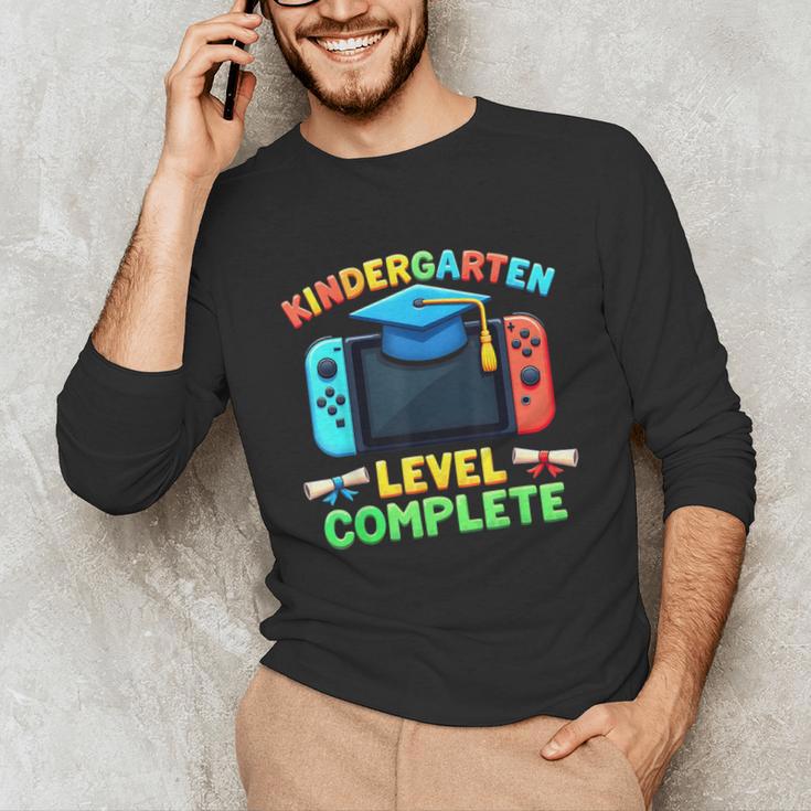 Kindergarten Level Complete Graduation Class 2025 Gamer Boys Unisex Long Sleeve T-Shirt