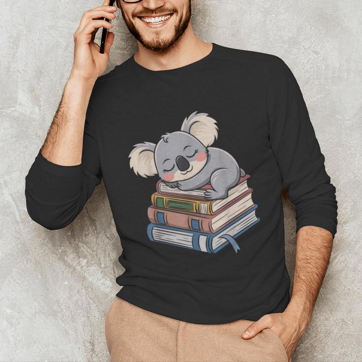 Koala Reading Book Pajama Sleep Unisex Long Sleeve T-Shirt