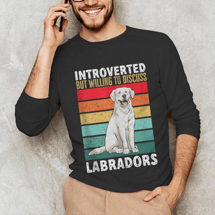 Labrador Retriever Introvert White Lab Unisex Long Sleeve T-Shirt