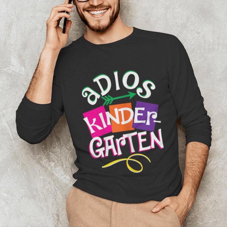 Last Day Of School Adios Kindergarten Graduation Kids Girls Unisex Long Sleeve T-Shirt