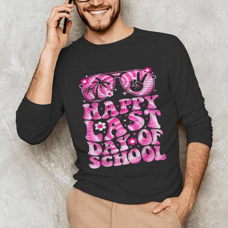 Last Day Of School Teacher Students School Graduation Groovy Unisex Long Sleeve T-Shirt