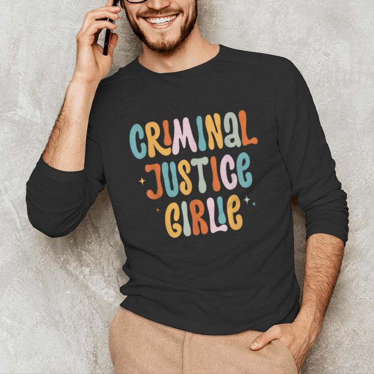 Lawyer True Crime Lover Addict Graduation Apparel Criminal Justice Girlie Major Degree Future Detective Unisex Long Sleeve T-Shirt