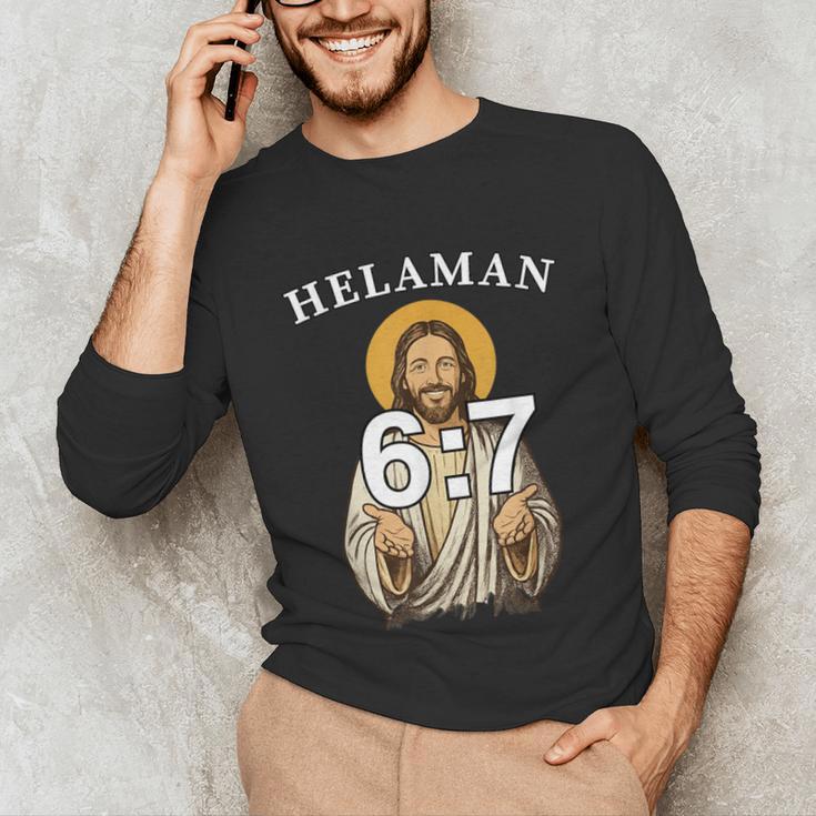 LDS Book Of Mormon Meme Helaman 6 Unisex Long Sleeve T-Shirt LDS Book Of Mormon Meme Helaman 6 Unisex Long Sleeve T-Shirt
