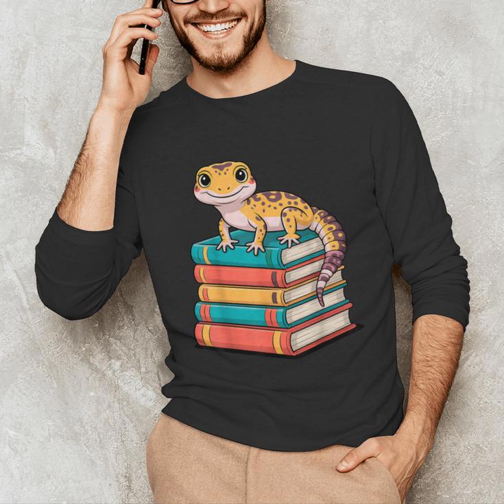 Leopard Gecko Book Lover Reading Unisex Long Sleeve T-Shirt Leopard Gecko Book Lover Reading Unisex Long Sleeve T-Shirt