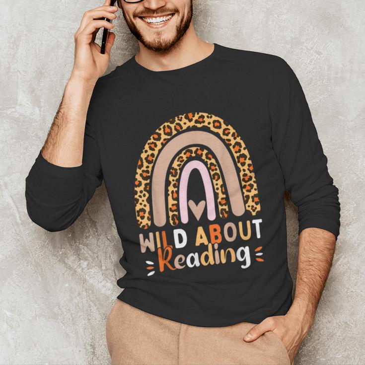 Leopard Teacher Wild About Reading Books Reader Librarian Unisex Long Sleeve T-Shirt