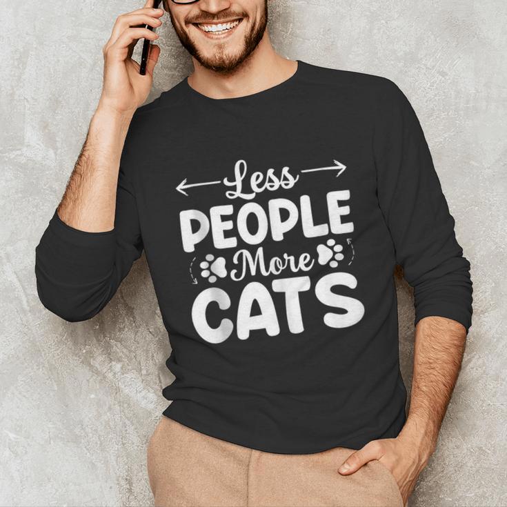 Less People More Cats Introvert's Dream Tee Unisex Long Sleeve T-Shirt