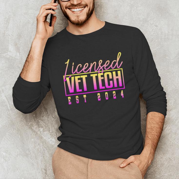 Licensed Vet Tech Veterinary Technician Graduation 2024 Unisex Long Sleeve T-Shirt