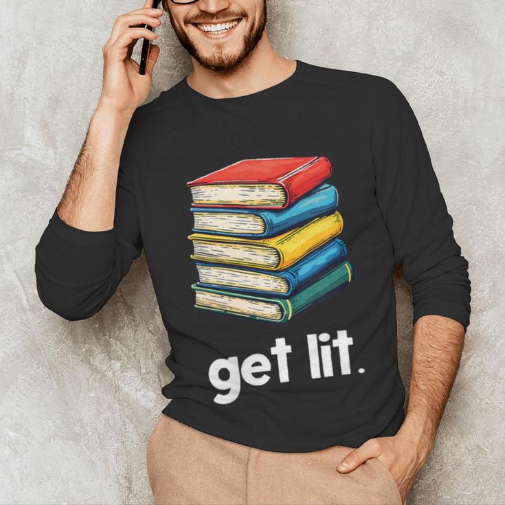 Get Lit With Books Unisex Long Sleeve T-Shirt
