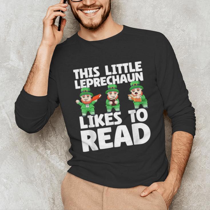 This Little Leprechaun Likes To Read St Patrick's Day Book Unisex Long Sleeve T-Shirt