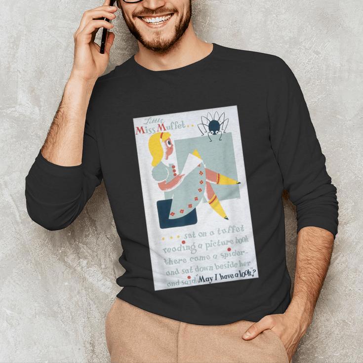 Little Miss Muffet Reading a Picture Book Unisex Long Sleeve T-Shirt