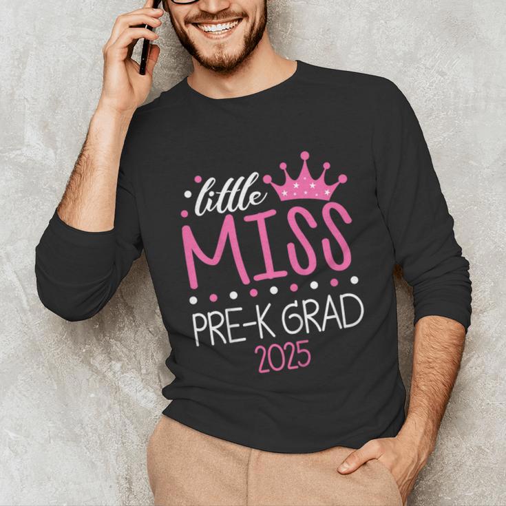 Little Miss Pre-K Grad Preschool Prek Graduation 2025 Unisex Long Sleeve T-Shirt
