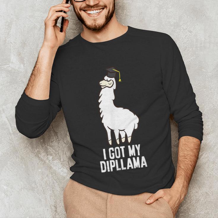 LLama Graduation I Got My Dipllama Cute Llama Unisex Long Sleeve T-Shirt
