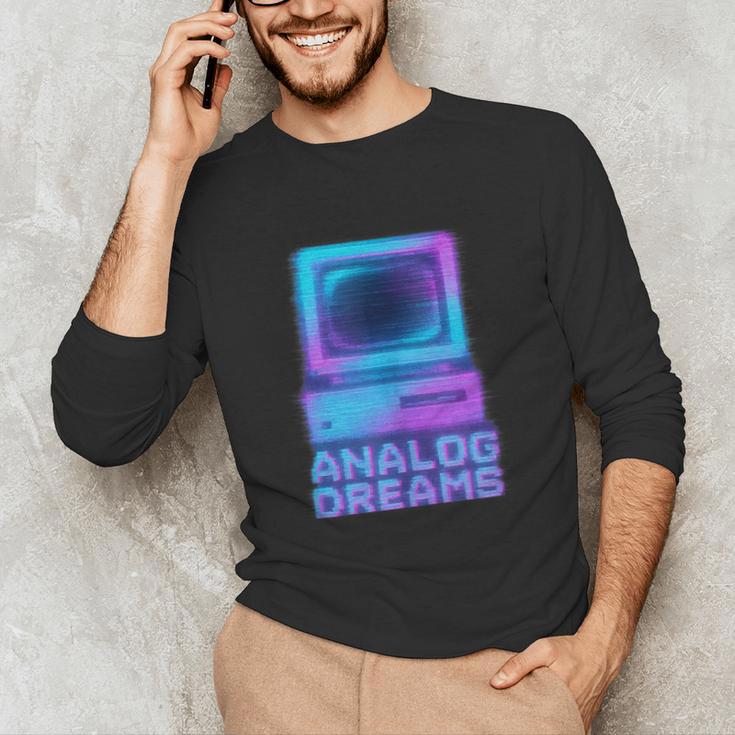 Lofi Reverie Analog Dreams Pixel 90s Desktop VHS Nostalgia Unisex Long Sleeve T-Shirt