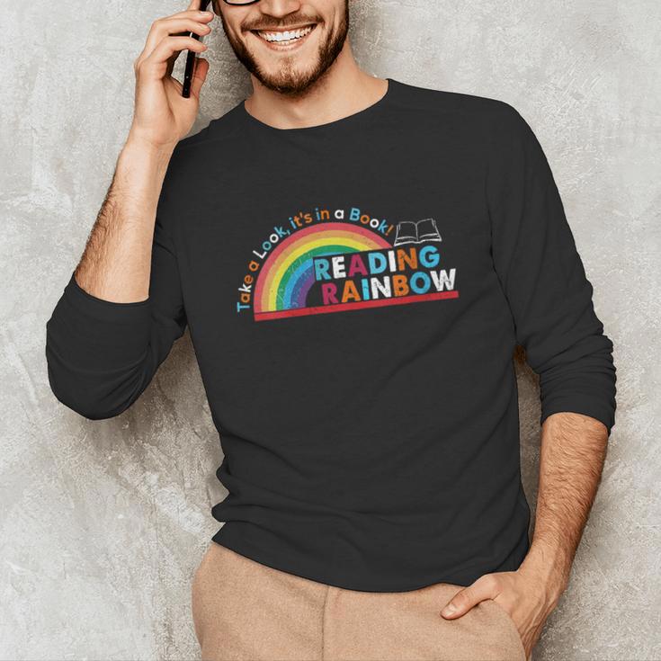 Take A Look A Book Vintage Reading Librarian Rainbow Unisex Long Sleeve T-Shirt Take A Look A Book Vintage Reading Librarian Rainbow Unisex Long Sleeve T-Shirt