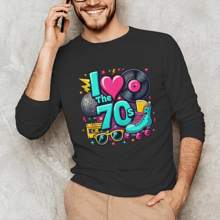 I Love The 70s Vintage Cassette Roller Vinyl Nostalgia 70s Unisex Long Sleeve T-Shirt I Love The 70s Vintage Cassette Roller Vinyl Nostalgia 70s Unisex Long Sleeve T-Shirt