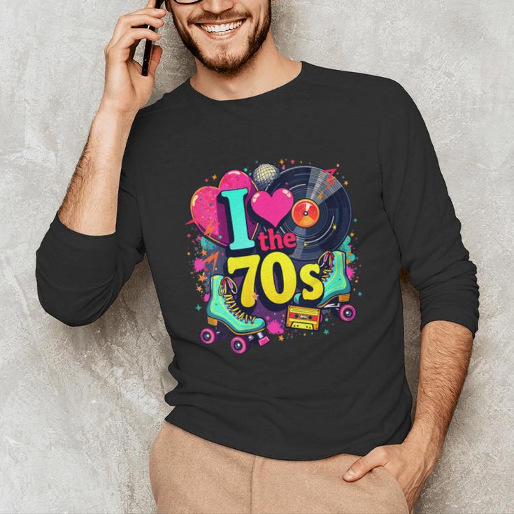 I Love The 70s Vintage Cassette Roller Vinyl Nostalgia 70s Unisex Long Sleeve T-Shirt