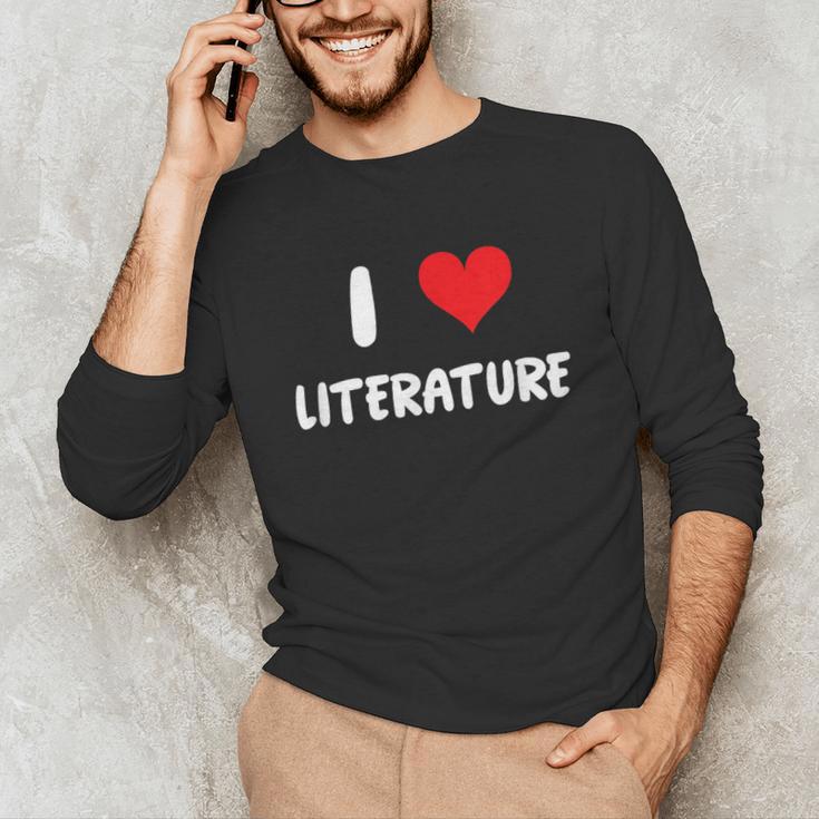 I Love Literature Heart Books Writing Reading Read Write Unisex Long Sleeve T-Shirt I Love Literature Heart Books Writing Reading Read Write Unisex Long Sleeve T-Shirt