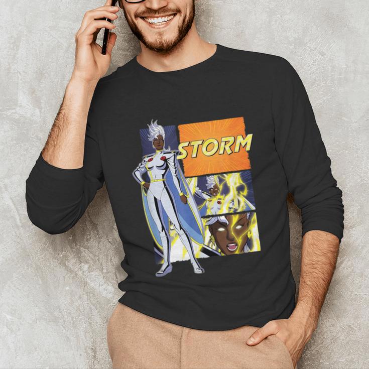 Marvel X-Men '97 Storm Vintage Classic Comic Book Panels Unisex Long Sleeve T-Shirt