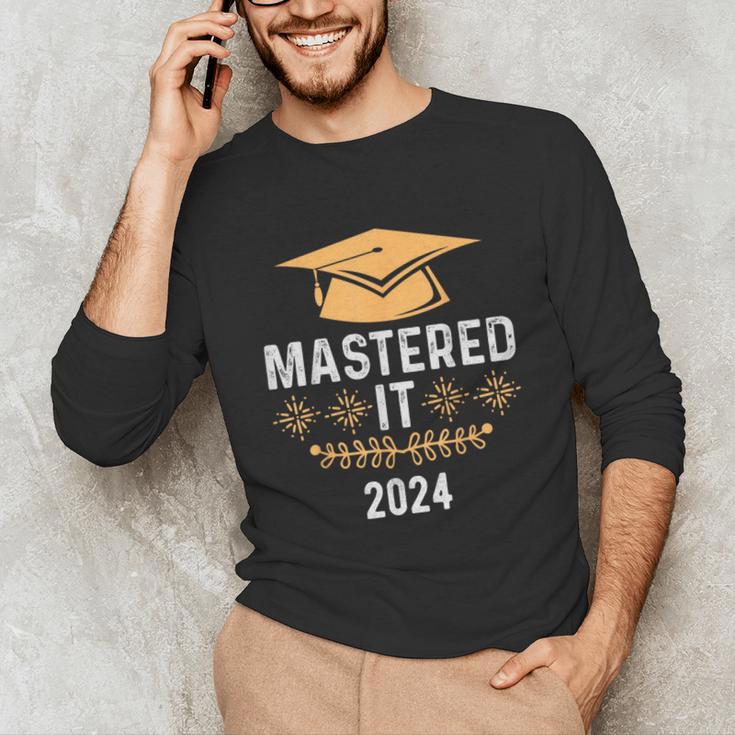 Mastered It 2024 Masters Degree Graduation Graduate Mba Unisex Long Sleeve T-Shirt
