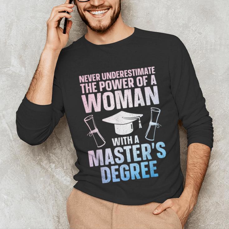 Masters Degree Graduation Art For Women Girls Masters Degree Unisex Long Sleeve T-Shirt