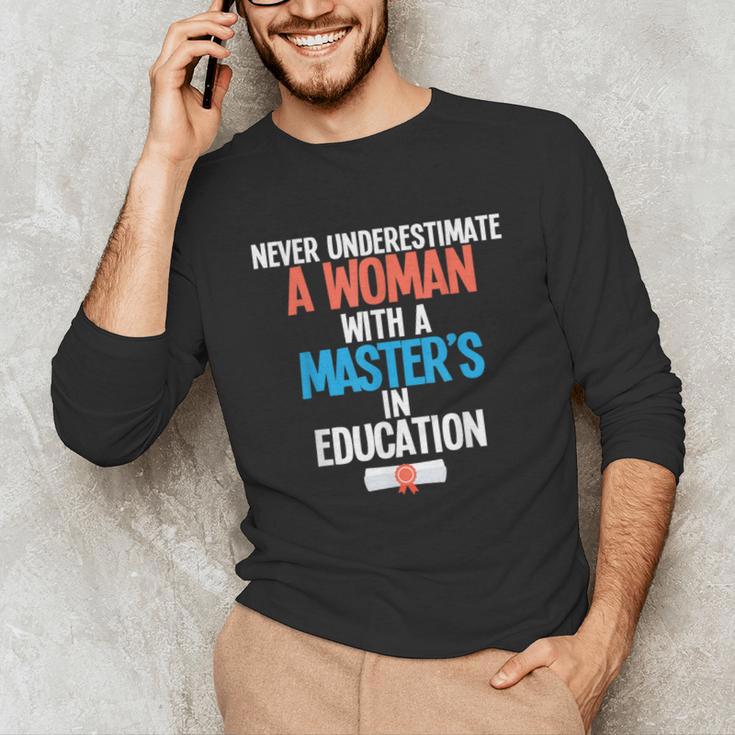 Masters In Education Degree Graduation Women MeD Unisex Long Sleeve T-Shirt