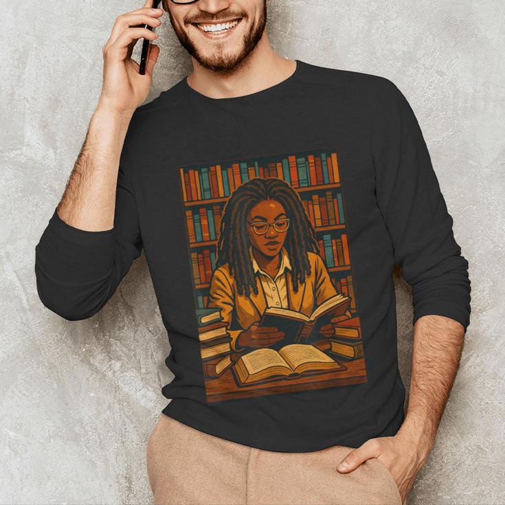 Melanin Girl Locs Book Lover Librarian Teacher Student Unisex Long Sleeve T-Shirt Melanin Girl Locs Book Lover Librarian Teacher Student Unisex Long Sleeve T-Shirt