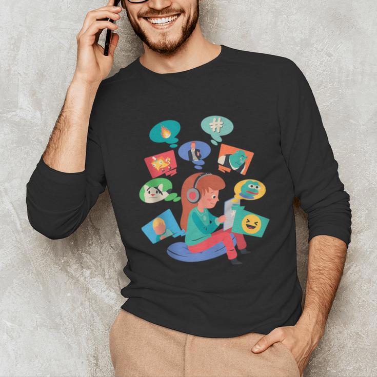 Memes Speak Louder Introvert Anti People Meme Lovers Quiet Unisex Long Sleeve T-Shirt