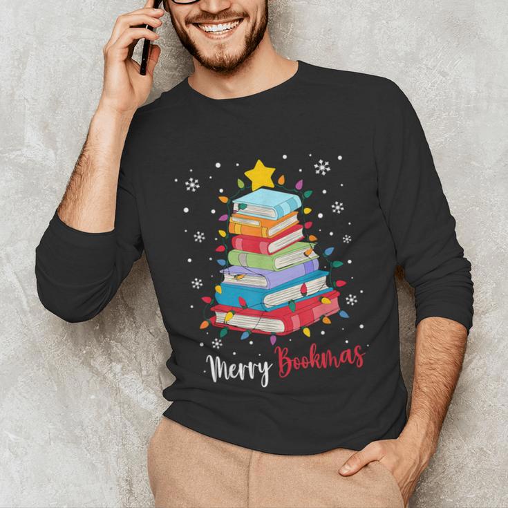 Merry Bookmas Book Christmas Tree Lights Xmas Men Women Kids Unisex Long Sleeve T-Shirt Merry Bookmas Book Christmas Tree Lights Xmas Men Women Kids Unisex Long Sleeve T-Shirt
