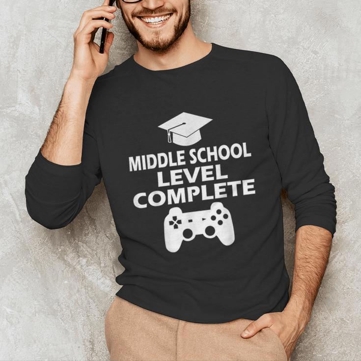 Middle School Level Complete Gamer Graduation Day 2024 Unisex Long Sleeve T-Shirt