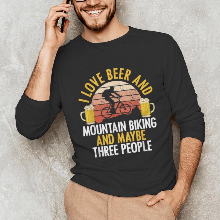 Mountain Biking Beer Drinking Introvert Sayings For Cyclist Unisex Long Sleeve T-Shirt Mountain Biking Beer Drinking Introvert Sayings For Cyclist Unisex Long Sleeve T-Shirt