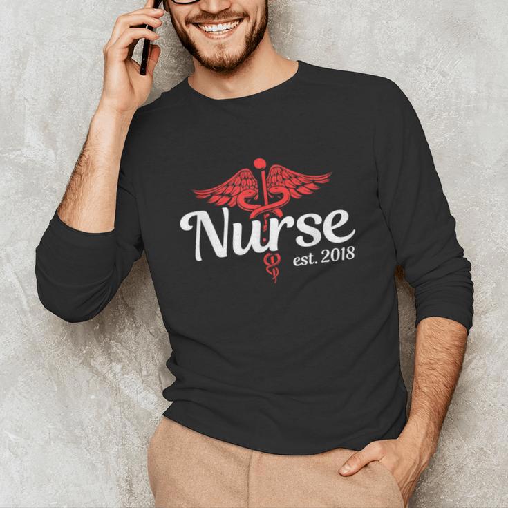 New Nurse 2018 Nurse Nursing School Graduation Shirt Unisex Long Sleeve T-Shirt