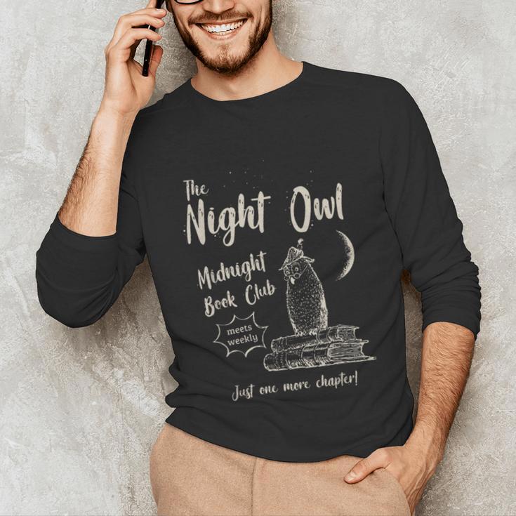 Night Owl Book Club Bookish Book Lover Tee Unisex Long Sleeve T-Shirt