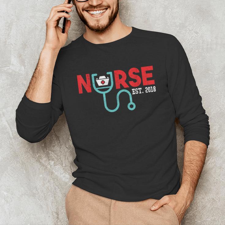 Nurse Est 2018 New Graduation Nursing School T-Shirt Unisex Long Sleeve T-Shirt