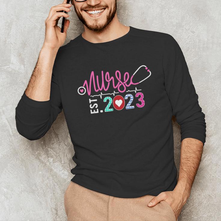 Nurse Graduation RN Nursing School Nurse Established 2023 Unisex Long Sleeve T-Shirt