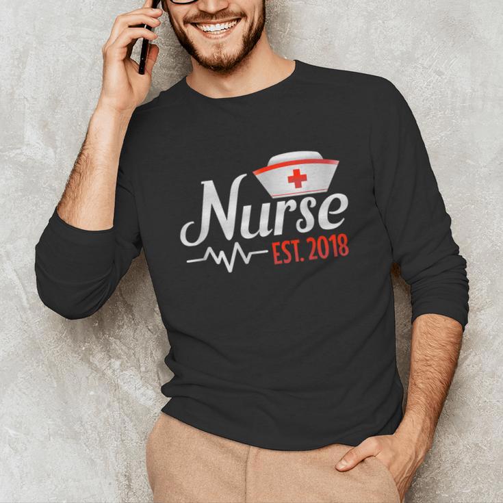 Nurse Nursing School Graduation Est 2018 Shirt Unisex Long Sleeve T-Shirt
