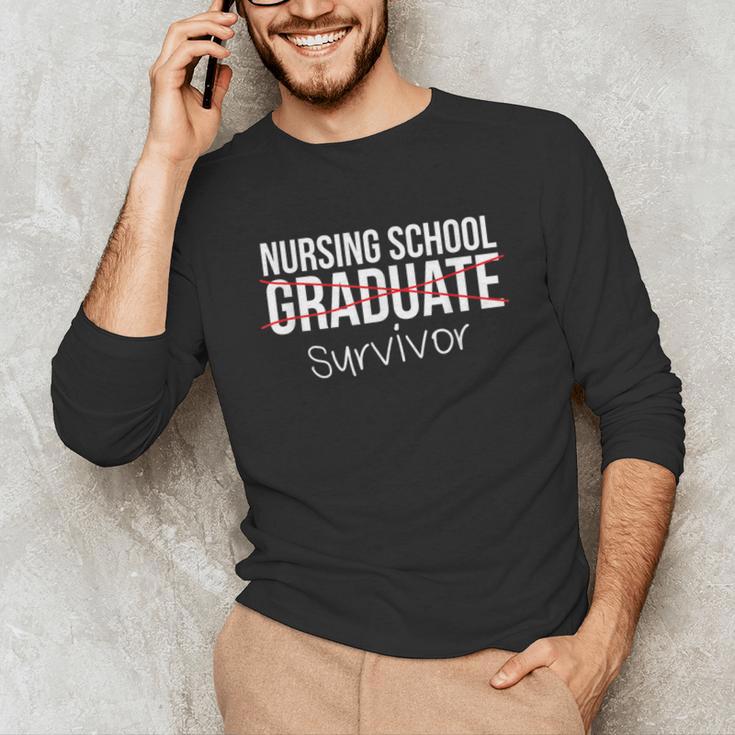 Nursing School Survivor Graduation T-Shirt Unisex Long Sleeve T-Shirt